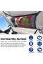 Car Ceiling Cargo Net, Double Layer Mesh Roof Storage Organizer with Buckle Straps, Heavy D - 5