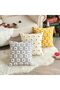 Decorative Throw Pillow Covers, Sun Flower Jacquard Pillowcase Cushion Case Square for Couch - 4