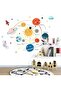 Planets Wall Sticker, 9-Piece Solar System Decals, Vibrant Galaxy Wall Art, Educational Spa - 6