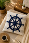 Digital Printed Decorative Throw Pillow Cover 43X43 cm – Modern Patterned Linen Texture - 2