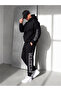 Unisex Hoodie and Jogger Sweatpants Printed Oversize 3 Thread Hooded Tracksuit Set