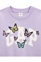 Gap Girls' Butterfly Printed Logo Sweatshirt 6-16 Years Orchid - 2