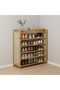 Shoe Rack, 6-Layer Entryway Shoe Rack, Multi-Layer Storage Shelf, Bamboo Shoe Organizer,for Entryway