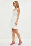 Eyelet Detailed Strappy Mini Dress - 3