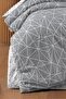 Mavera 100% Cotton (Without Sheets) Double Duvet Cover Set Gray 200X220 cm - 3