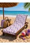 Patterned Beach Towel 70X150 cm – Soft Textured, Water Absorbent, Lightweight, and Quick-Drying Printed Beach Towel – Grey, Purple, Brown, Green - 4