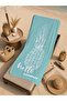 Turquoise Hello Summer Pineapple Patterned 70X150 Beach Towel - Digital Printed Bath Towel - 5