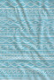 Light Blue Ethnic Geometric Patterned 70X150 Beach Towel - Digital Printed Fade-Resistant Bath Towel - 2