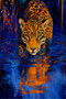 Navy Blue Orange Tiger Illustrated 70X150 Beach Towel - Digital Printed Bath Towel - 2