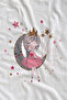 White Unicorn and Moon Patterned 70X150 Beach Towel - Digital Printed Fade-Resistant Bath Towel - 2