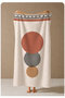 Beige Orange Minimal Geometric Circle Patterned 70X150 Beach Towel - Cotton Bath Towel - 4