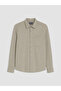 Özmarka New Season Beige Regular Fit Men's Shirt - 5