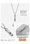 Unisex Silver Color Stainless Steel Whistle Design Necklace - Earthquake Emergency Whistle Anti-Tarnish Chain - 4