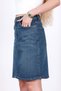 Vintage Blue Women's Regular Fit Lycra High Waist Mid-Length Denim Jeans Skirt Ali̇ce-4011 - 3