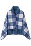 Women's fleece scarf 100x140cm camel plaid sleeveless blanket.