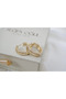 Kp664 Special Series Double Row Stone Openwork Hoop Earrings (Inner Diameter 17 mm) - 3