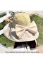Stylish sun hat with a wide brim and bow - breathable woven UV-protective lining. - 3