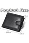Men's bi-fold wallet black. - 4
