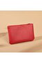 Mini PU zip wallet red textured coin/key women's. - 2