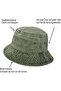 Fisherman's Hat - Wide-brimmed, flat-topped sun Cotton Light green 56-60 cm - 2