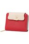 Women's PU leather wallet 5 slots zipper compact stylish.