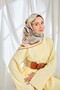 Twill Silk Scarf Abstract Brown - 2