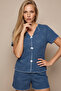 Petrol White Bow Patterned Bow Tied Ribbed Camisole Knitted Shorts Set 26120053