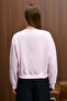 Talmera women's pink sweatshirt with front print and round neck - 6