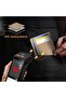محفظة جلدية نحيفة بجيب أمامي، تصميم بسيط، حماية من تقنية RFID، حجم متوسط - 5