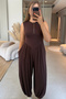 Comfortable Brown Shalwar Jumpsuit with Waist Detail - 3