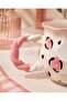Pink Leopard Patterned Handmade Ceramic Mug |   Decorative Gift Mug - 2