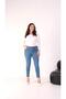Women's Blue Plus Size High Waist Skinny Leg Blue Denim Jean Pants - 2