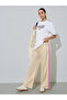 White Slogan and Embroidered Cotton T-Shirt - 2