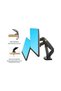 NB NORTH BAYOU Dual Monitor Desk Mount Stand Full Motion Swivel Computer Monitor Arm for Two Screens 17-27 Inch with 4.4~19.8lbs Load Capacity for Each Display F160 Black - 4