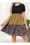Women's leopard detail three piece viscose dress - 8