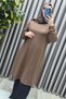 Women's Clothing Plus Size Elastic Sleeves Solid Color Sports Tunic - 5