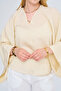 Women's Asymmetrical Cut V-Neck Solid Color Flowy Blouse - 2