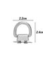 4pcs new d shape ring bag side clip buckle metal double d buckle handbag chain handle strap connector bag accessories - 5