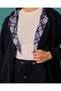 Plaid Scarf Detailed Hooded Zipper Sweatshirt - 4