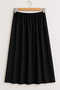 Women's Black Cotton Combed Cotton Skirt Inner Lining Underskirt Skirt - 5