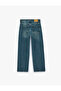 Comfortable Fit Straight Leg Cotton Baggy Denim Trousers - Baggy Jeans - 6