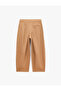 Regular Fit Pile Detailed Pocketed Barrel Cut Trousers - 2