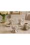 3-Piece Silver Mini Square Glass Turkish Delight Bowl with Footed Base, Treat Bowl, Chocolate Bowl, Jam Bowl, Coffee Side Serving Bowl