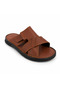 Genuine Leather Men's Tan Slippers (Cb566) - 3