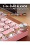 لوحة مفاتيح ميكانيكية للألعاب بتصميم الآلة الكاتبة من EWEADN، لوحات مفاتيح ميكانيكية سلكية، 104 مفتاح مع إضاءة خلفية LED - 4