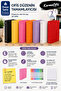 A4 4-Ring Black Folder Set – 10 Color Ballpoint Pens and 50 Sheets of 80 Gr Unlined A4 Paper - 2