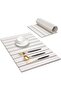 Stone Drying Mat – 30×40cm,Square Foldable and Highly Absorbent.Made from diatomaceous earth,perfect for kitchen counters,dishes, cups,and even bathroom countertops.White.