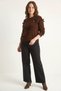 Women's Bowknot Knitwear Bitter Brown Sweater - 6