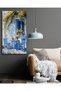 Blue Window with Yellow Flowers One Piece Canvas - Canvas Art Print - 3