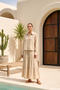 Blouse and Skirt Aline Double Set 5264 Beige